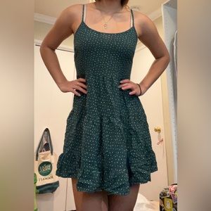 Green Polka Dot Flowy Dress